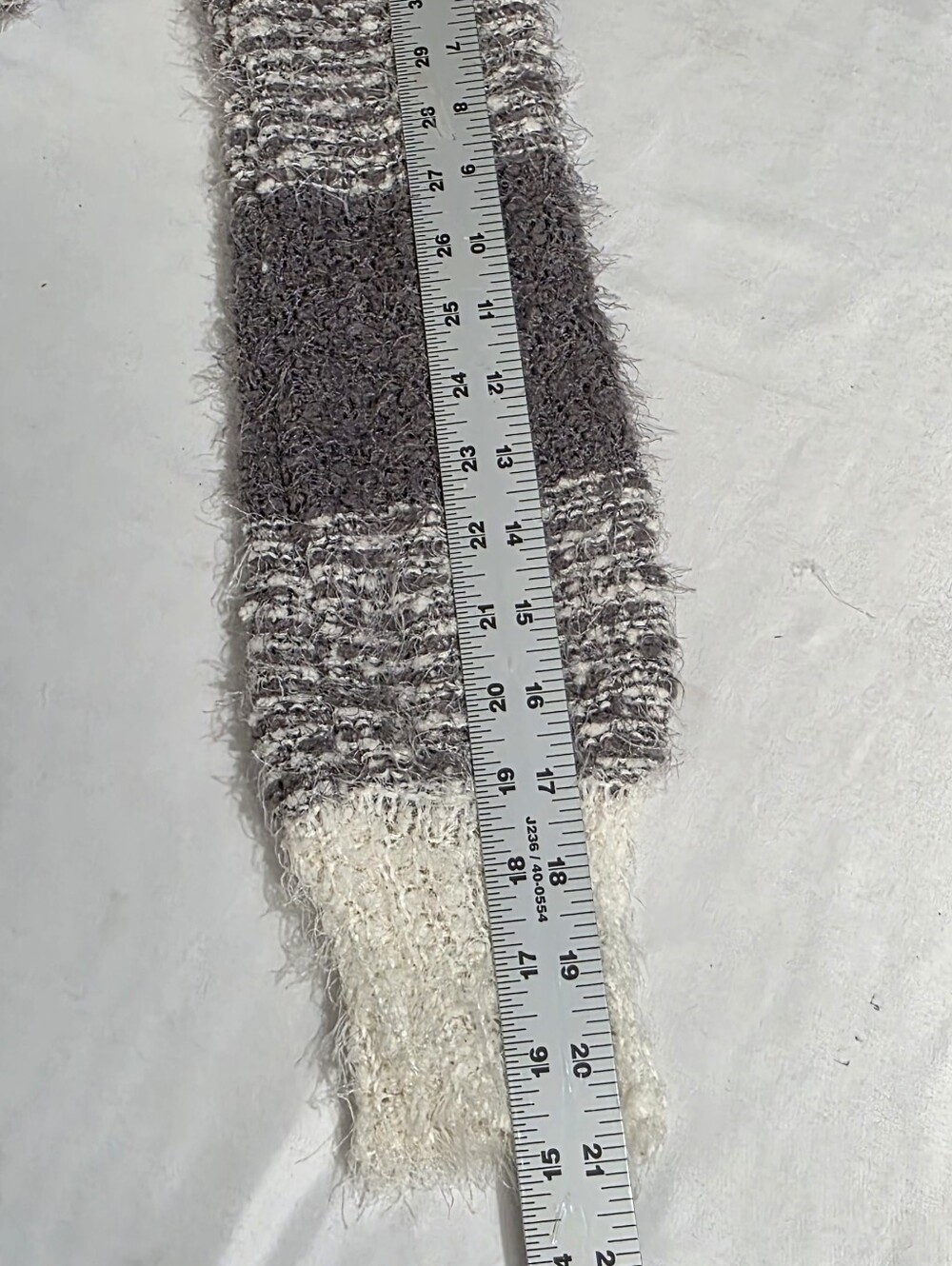 Moral Fiber Womens Size Medium Striped Hooded Long Sleeve Fuzzy Sweater - Picture 8 of 8